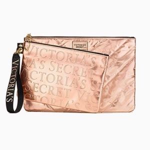 Victoria Secret Rose Gold Clutch Set